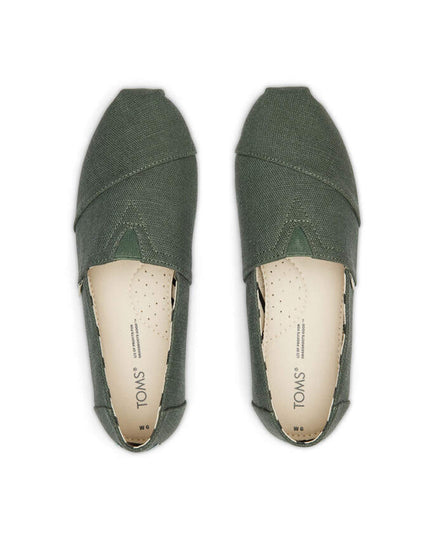 Bonsai Green Canvas Slippers by TOMS
