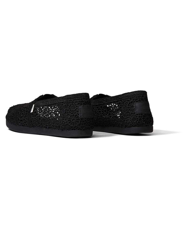 Moroccan Crochet Black Slippers by TOMS