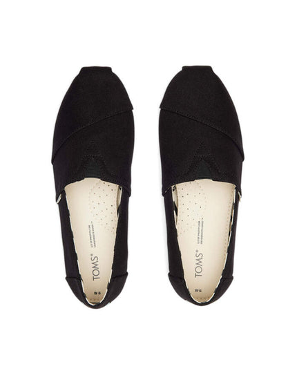 Black Recycled Cotton Canvas Slippers by TOMS