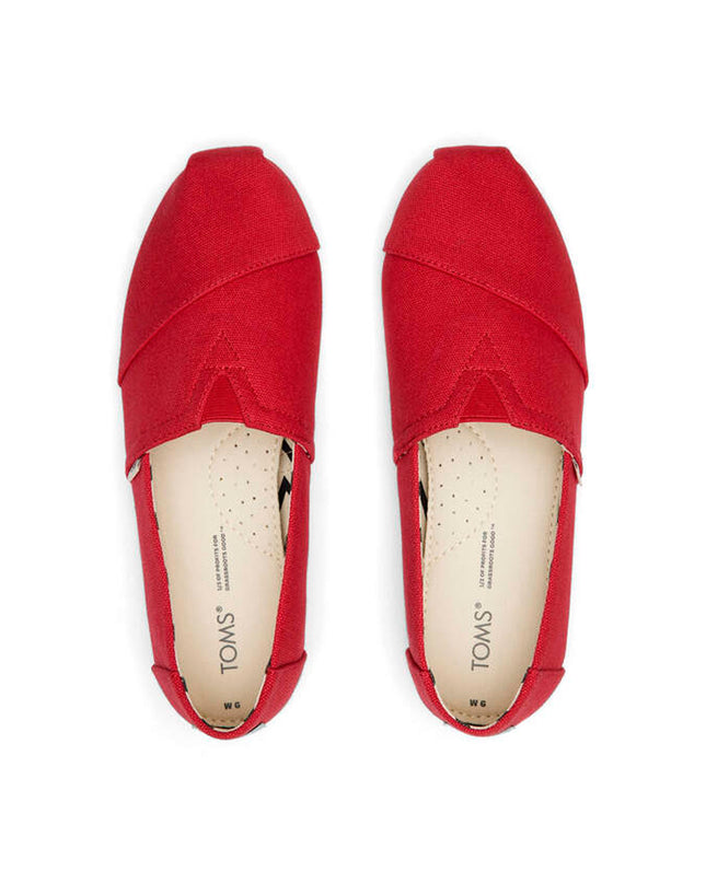 TOMS Recycled Cotton Canvas - Red Slippers