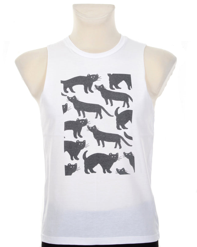 Unisex Black Cats Halloween Tank Top