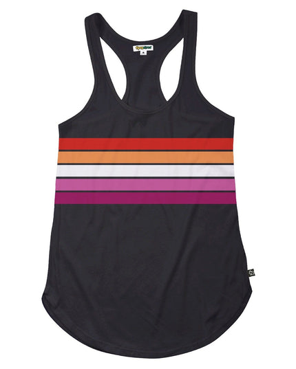 Lesbian Pride Flag Racerback Tank Top