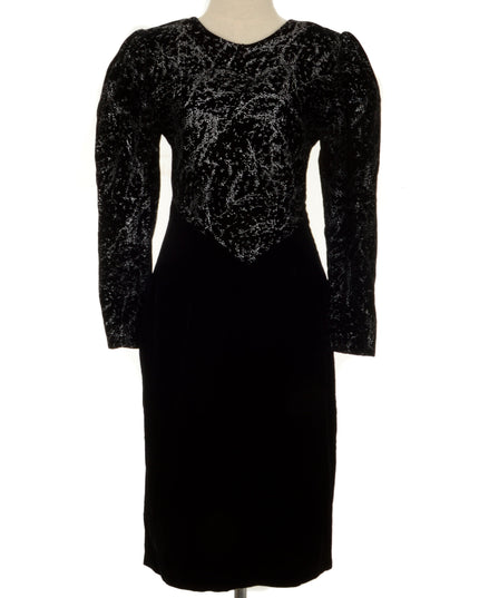 Vintage Velvet Dress - Black