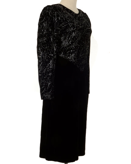 Black Vintage Velvet Dress