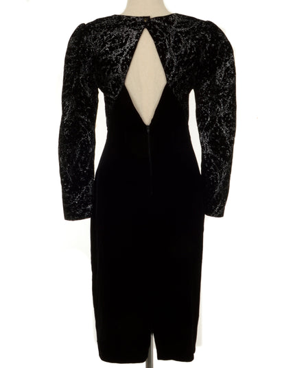 Vintage Velvet Dress - Black