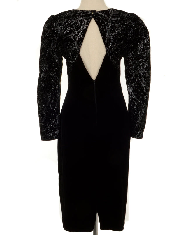 Vintage Velvet Dress - Black