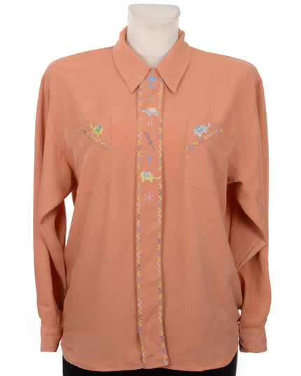 Vintage Blouse - Elephant Print