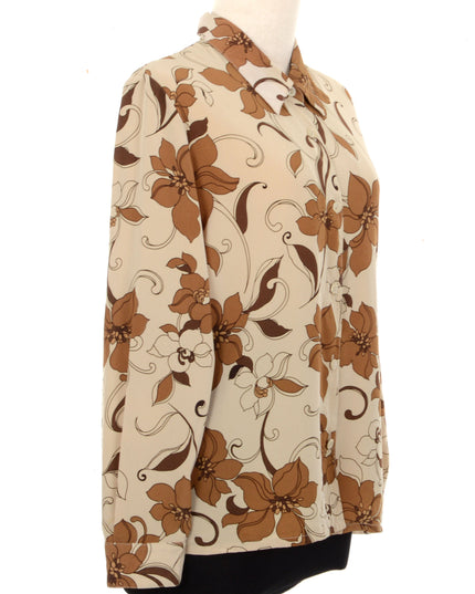 Vintage Blouse - Brown Floral