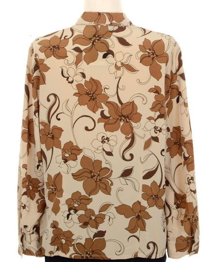 Vintage Blouse - Brown Floral