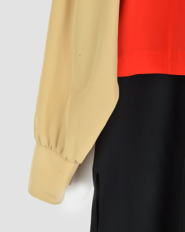 Vintage Blouse - Colorblock | Red