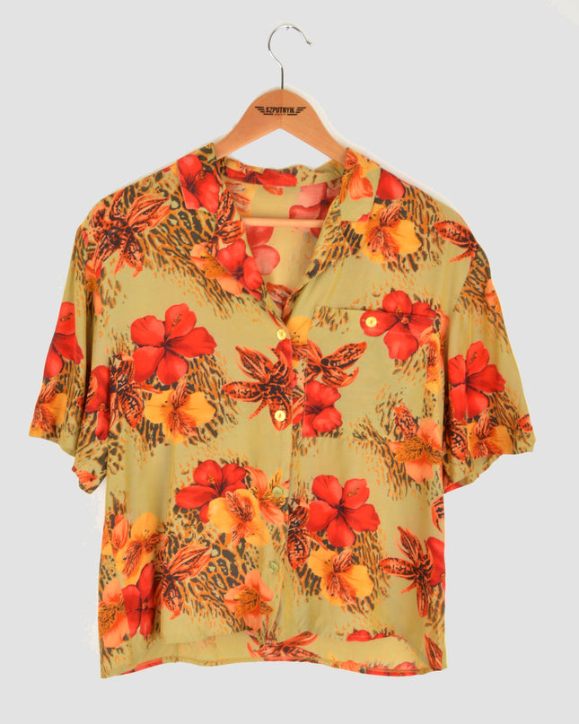 Hibiscus Vintage Blouse