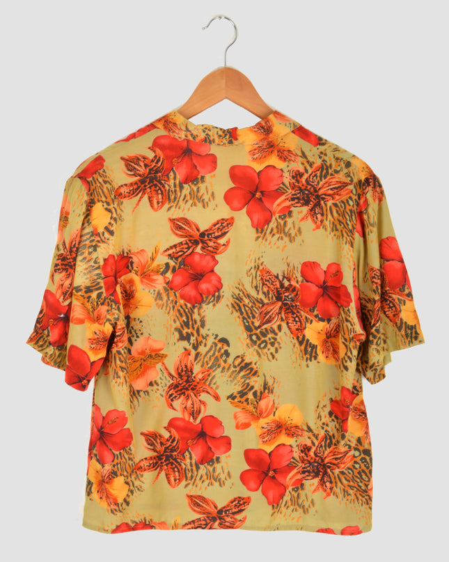 Hibiscus Vintage Blouse