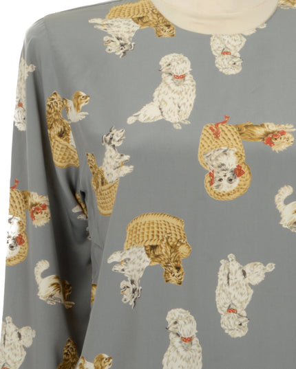 Vintage Blouse - Dogs Print