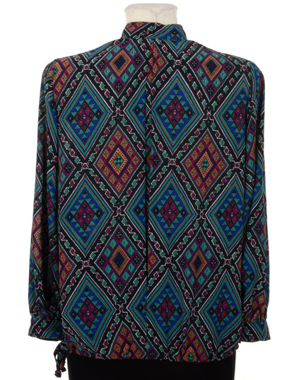 Vintage Geometric Boho Blouse