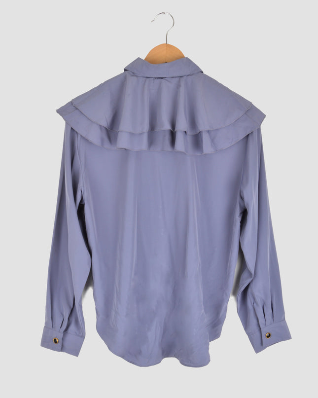 Vintage Blouse - Ruffled | Purple | Christmas Pajamas for All