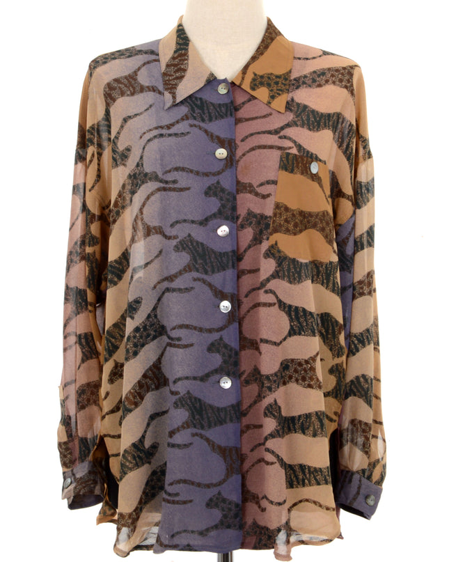 Vintage Blouse - Cheetah