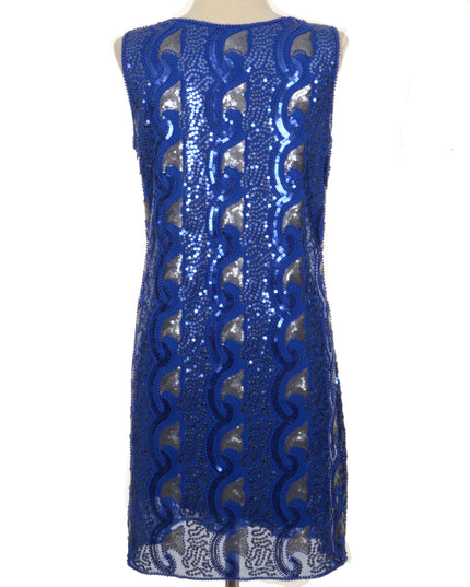 Vintage Dress - Blue Beaded