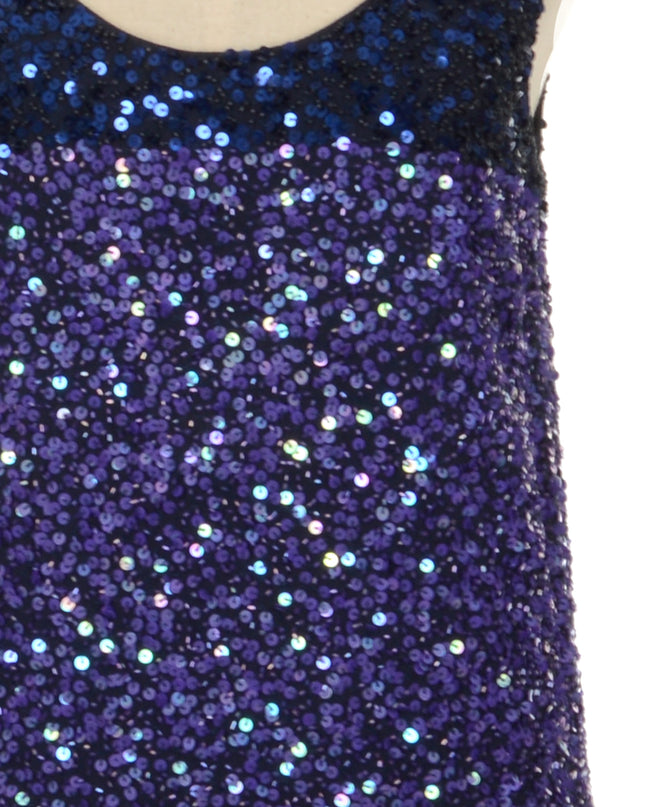 Vintage Dress - Purple Beaded