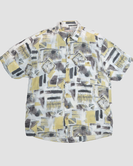 Vintage Shirt - Gray & Yellow | Ideal for Festive Occasions