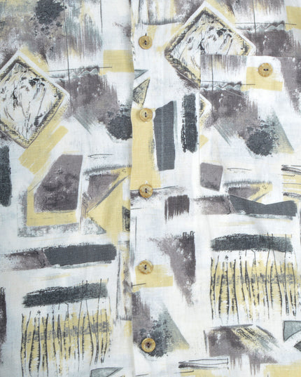 Vintage Shirt - Gray & Yellow | Ideal for Festive Occasions