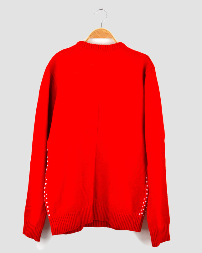 Vintage Christmas Sweater - Skier in Mirror