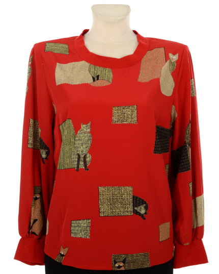 Vintage Blouse - Cats