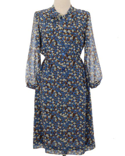 Blue Floral Vintage Dress