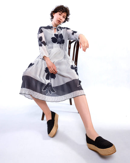 Pleated Vintage Dress