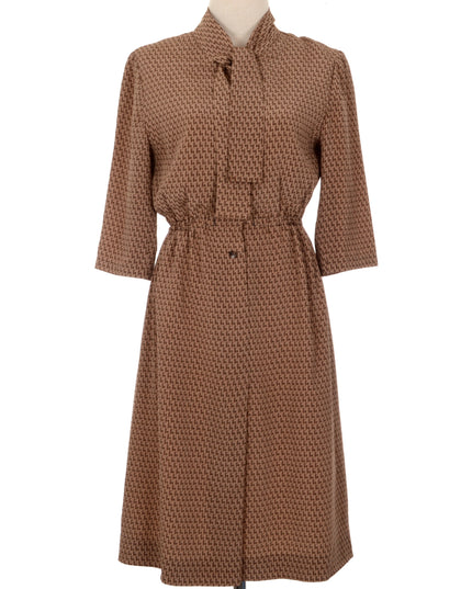 Brown Vintage Dress - Perfect for Christmas