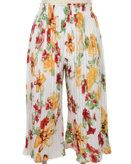 Valkoiset laskostetut housut I