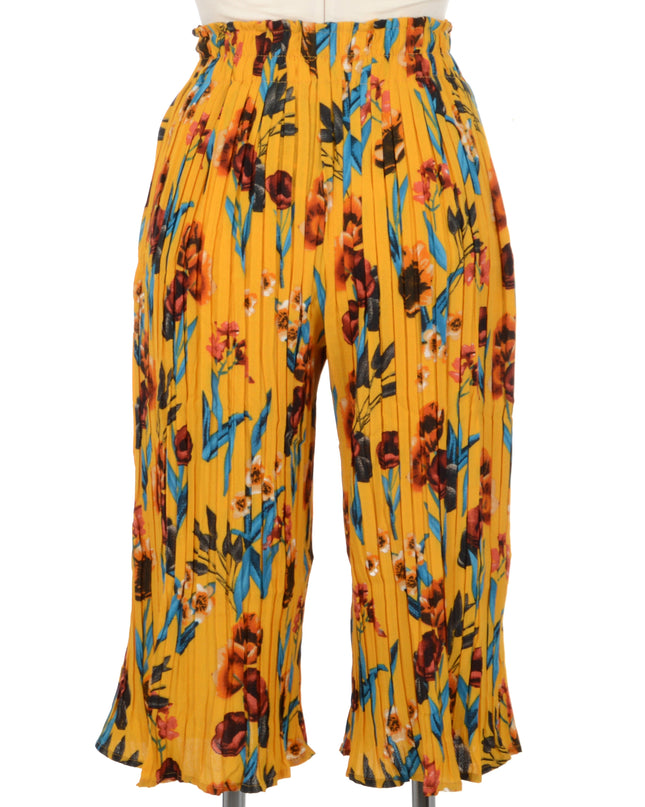 Yellow Creased Pants