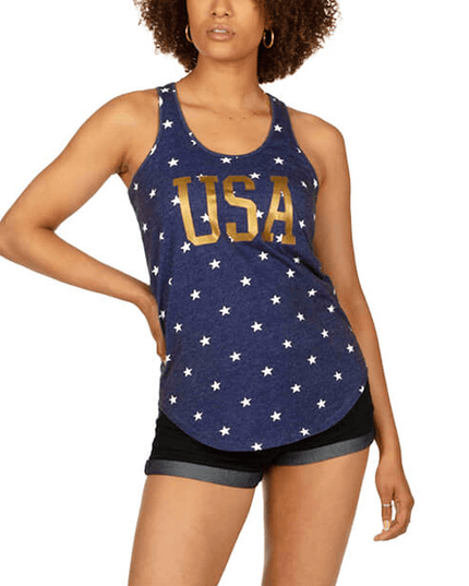 Women's Gold Foil USA Tank Top