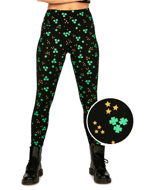 Metallic Cluster High Waisted Leggings