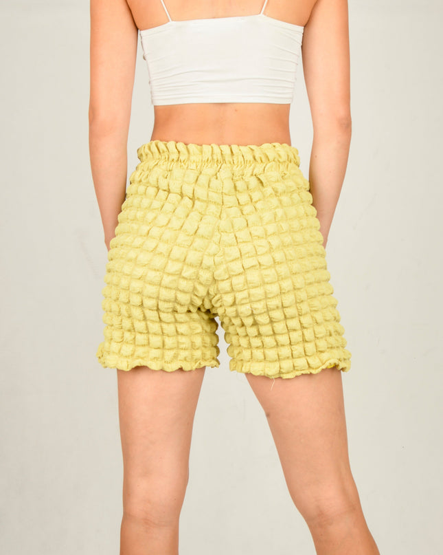 Waffle Shorts - Lime | Fun and Comfortable Loungewear