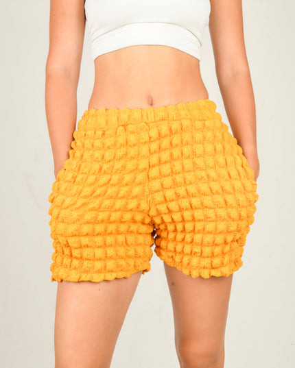 Waffle Shorts - Orange | Bright Summer Loungewear