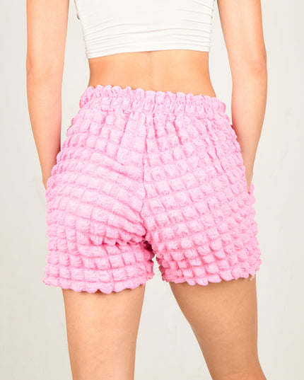Pink Waffle Shorts