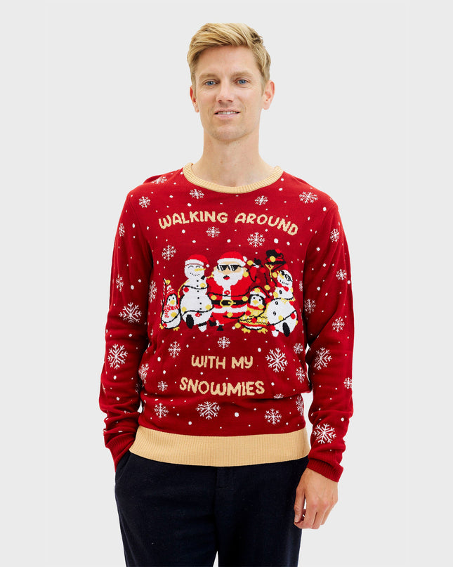 Walking Around With My Snowmies Sweater for Men
