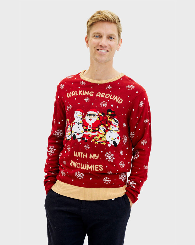 Walking Around With My Snowmies Sweater for Men
