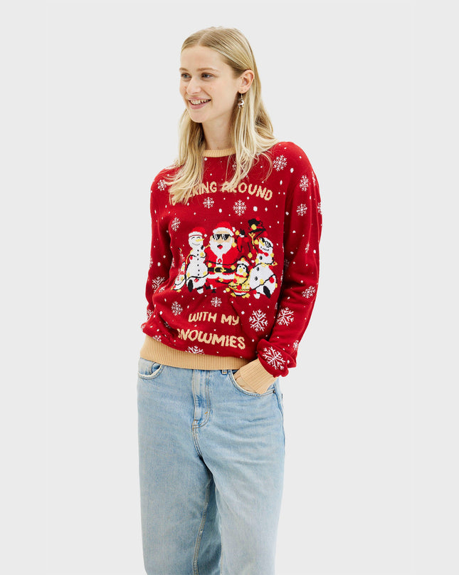 Walking Around With My Snowmies Sweater for Women