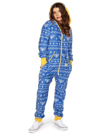 Women's Blue Hanukkah Jumpsuit