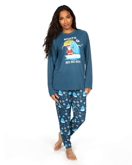 Women's Boats & Ho Ho Hos Crew Neck Pajama Set