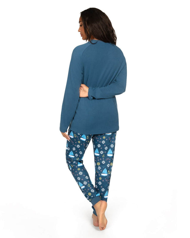Women's Boats & Ho Ho Hos Crew Neck Pajama Set