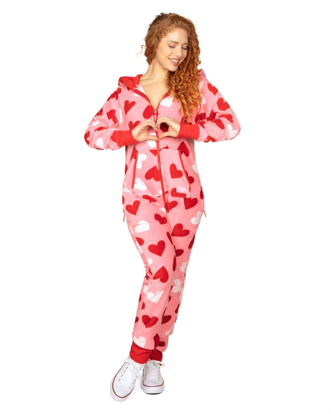 Women's Full Hearts Jumpsuit