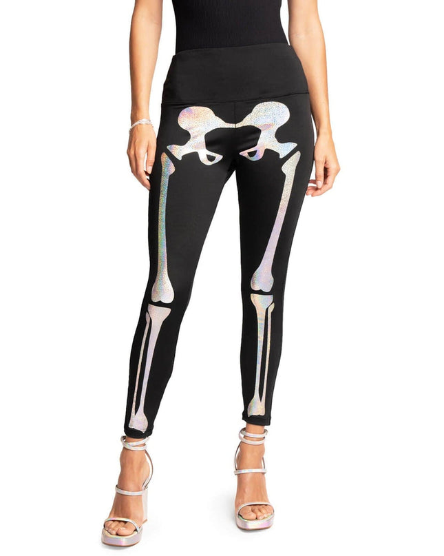 Shimmer Skeleton High Waisted Leggings