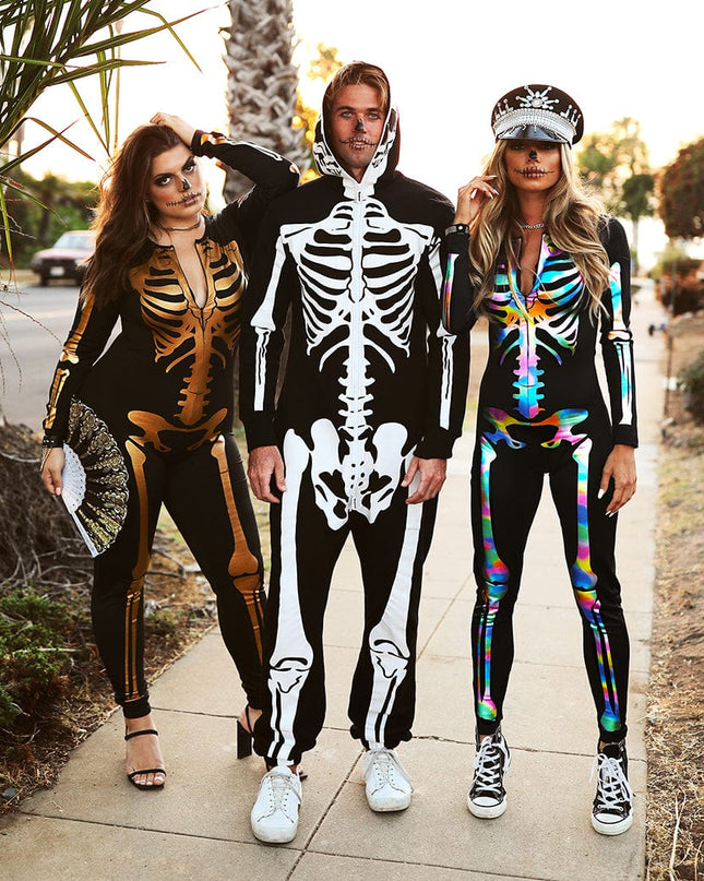 Iridescent Skeleton Bodysuit Costume