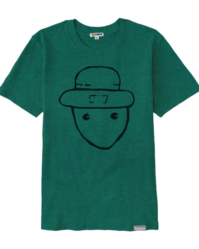 Women's Leprechaun Sketch Oversized Boyfriend Tee
