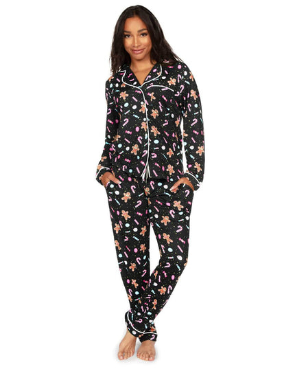 Women's Seasonal Sweets Lapel Pajama Set