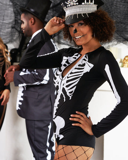 Sexy Skeleton Bodysuit Costume