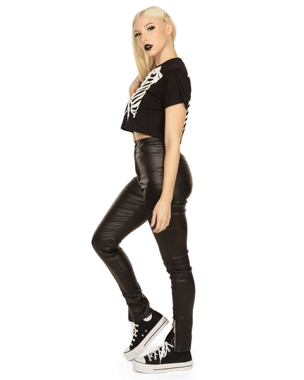 Women's Skeleton Crop Top