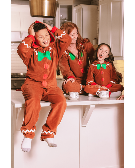 Boy's Gingerbread Jumpsuit